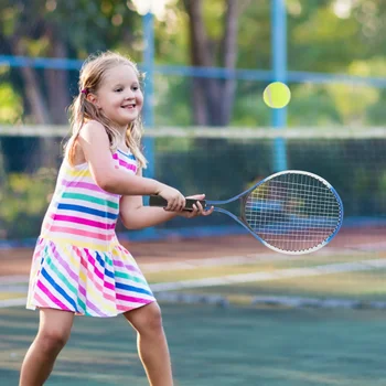 Комплект детски тенис ракети с играчки за тенис ракета от сплав за деца, определени за спорт на открито, тенис, определени