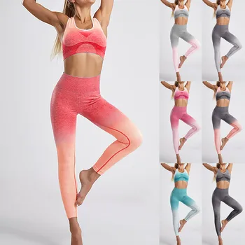 Комплект дрехи за йога, модерен секси облекло за фитнес в гол, облегающая спортно облекло