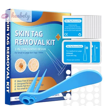 Комплект за премахване на кожни за етикети устройство за отстраняване на микро-кожни етикети, Средство за премахване на бенки, петна, брадавици, за възрастни, Средства за грижа за лице, козметика