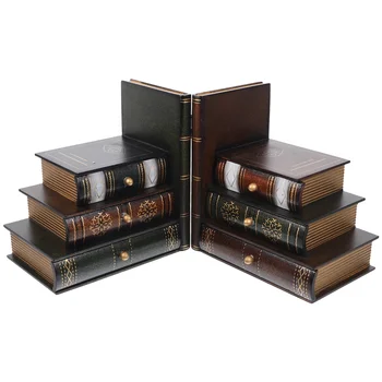 Кутия за съхранение на книги Контейнер под формата на каботажните Дървена кутия за съхранение на книги по рафтовете