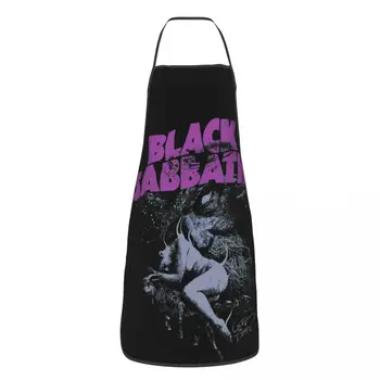 Лигавник Black Sabbaths Престилка за Мъже, Жени, Унисекс Възрастен Главен Готвач и Кухня за Приготвяне на Храна на Британската Хеви Метъл Рок Група Tablier Кухня Градинарство