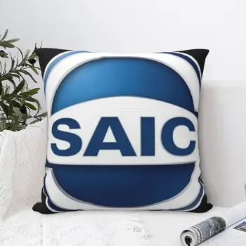 Логото на SAIC 202 Калъфка Калъфка с цип За хола Ретро Разтегателен Калъф за възглавници от полиестер