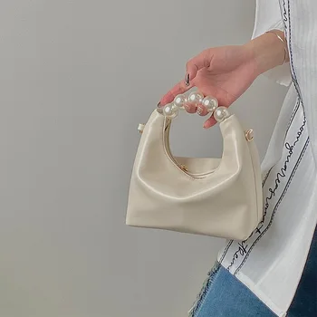 Луксозна дизайнерска чанта Дамска чанта с перли, портмонета и за жени, выдалбливают Сватбен клатч, вечерни чанти от метал с кристали, подаръци