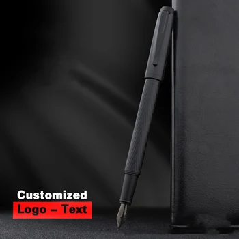 Луксозна Метална Писалка Черна 0.38 0.5 mm 1.0 mm Съвет За Писане Офис Ученически Уши С Индивидуален Логото на Подаръци Химикалки за Писане