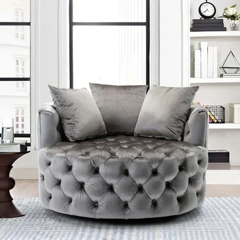 Луксозни дивани за всекидневна Nordic Family Класическа Въртящата се мека мебел възглавница е с Минималистичен Декор обзавеждане Divani Da Soggiorno
