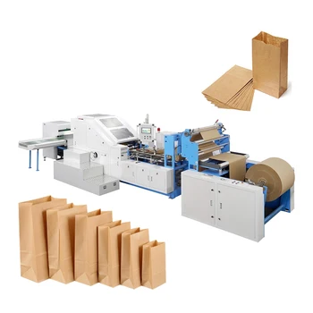 Машина за производство на хартиени опаковки Pustic Автоматична високоскоростна машина за производство на крафт-пакети за хранителни стоки с остър дъно