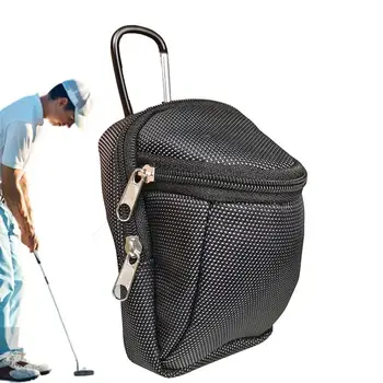Мини чанта за топките за голф, 2-слойный торбичка с голям капацитет за организиране на топки за голф, аксесоари за отдих на открито за нокти, топки за голф