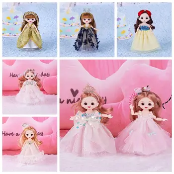 Многоцветен комплект дрехи за кукли с дължина 17 см във формата на пеперуда Пола за кукли Crystal Princess Bjd БЕЗ дрехи за кукли-трансформатор