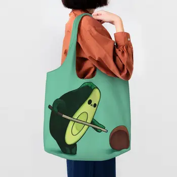 Множество чанта за игри с билярд, авокадо, дамски холщовая чанта през рамо, миещи чанти за пазаруване с плодове, веганские продукти, чанти за пазаруване, чанта