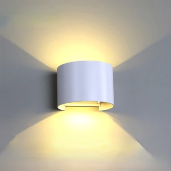 Модерен алуминиев led монтиран на стената лампа за дома, монтиран на стената лампа, скоба за външно осветление, осветление в стаята, осветление в банята, боядисани стени