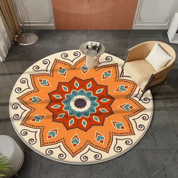 Модерен кръгла подложка за стол, Луксозни цветни килими за хол, противоскользящий мат хол, декорация на дома, спалня, етаж мат Bedeide