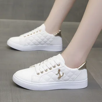 Модерни ежедневни обувки на платформа от мека кожа, за жени, Корейската однотонная Спортни обувки за настолни игри, дамски дизайнерски обувки Zapatillas Mujer