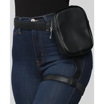 Модни Модерен Стилни дамски скута колани за краката, кожена готина чанта за момичета, поясная чанта за разходки, мотоциклет