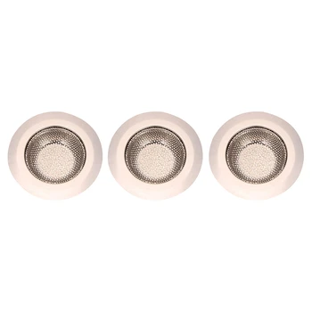 Мрежест филтър за кухненски мивки от неръждаема стомана с много широк копче 4,5 инча за кухненски мивки от 3 теми