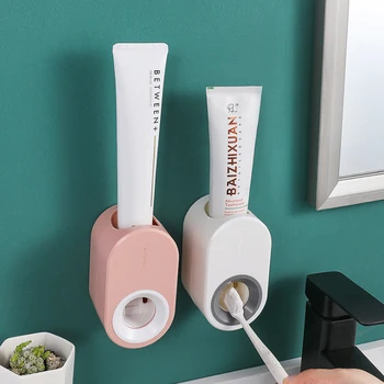 Нова автоматична опаковка на паста за зъби за баня, автоматична сокоизстисквачка за паста за зъби, Стенен държач за паста за зъби, Аксесоари за баня за деца