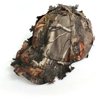 Нова Бионическая камуфляжная бейзболна шапка с мъртвите листа, шапка за лов, риболов, козирка, снимки на птици, ловни шапки, маскировочный костюм