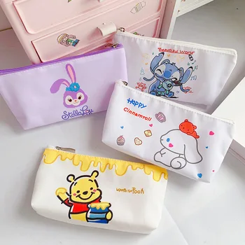 Нова парусиновая канцелярская чанта Kawaii Cinnamoroll Stellalou Бод Pooh Bear, косметичка, мультяшные подарък играчка с голям капацитет за момичета