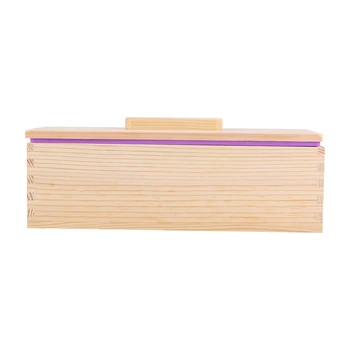 Нова Правоъгълна Дървена форма за сапун със силиконово покритие Инструмент за производство на форми за сапун за хляб Форма за сапунена свещ със собствените си ръце 1200 г Инструмент за производство на форми