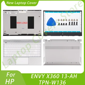 Нови калъфи за преносими компютри HP ENVY X360 13-AH TPN-W136 LCD делото Предната рамка за Долен корпус за Замяна на задния панел в сребърен цвят