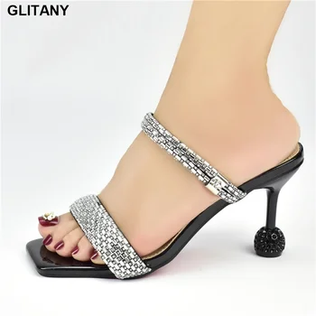 Нови модни Сватбени обувки за Булката С кристали, Дамски обувки, Украсени с кристали, Големи размери 43, Луксозни Дамски обувки
