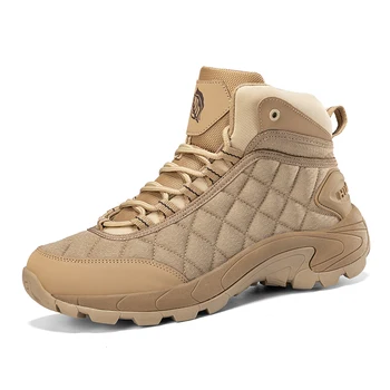 Нови мъжки военни тактически обувки 2023 г., есенно-зимни непромокаеми кожени армейските обувки, безопасна работна обувки за пустинята, dr. ботильоны