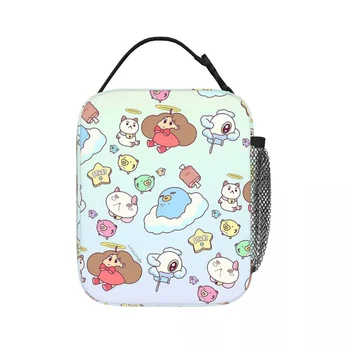 Облачен свят - Чанта за обяд по Правопис И Puppycat, изолирано чанта за обяд, кутия за преносим Bento, преносими чанти за пикник за жени, Детски офис