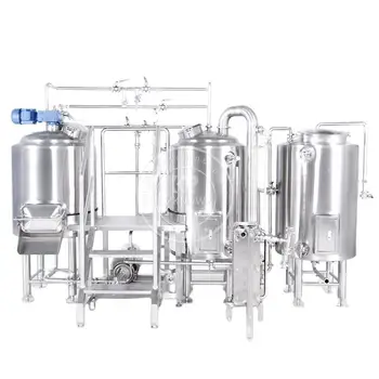 Оборудване за приготвяне на бира обем 200 л, индивидуален метод на отопление, передвижное с регулируеми крака за мини-пивоварна brewpub restaurant