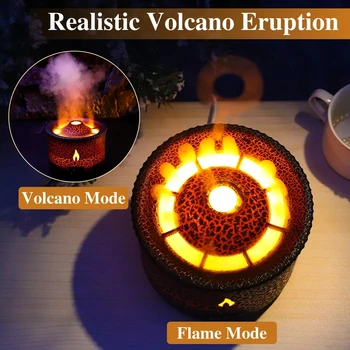 Овлажнител на въздуха Volcano Flame Ароматни дифузор Етерично масло с дистанционно управление JellyfishDiffuser Домашен Ароматни Мъгла за пушачи Мак