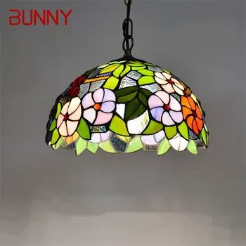 Окачен лампа Бъни Тифани, съвременна led крушка, творчески осветителни тела, декоративни растения за домашно хранене.