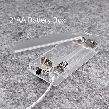 Отделението отделение Прозрачен Държач на батерии 2AA 3AA С ключ С линейна чекмеджета за съхранение на батерии