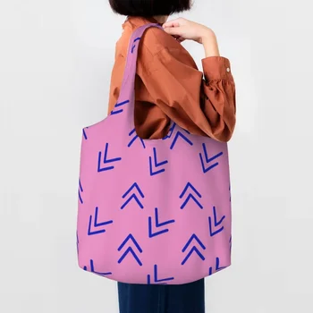 Перемотанные преди холщовые чанти за пазаруване с розово Фламинго, женски многократна употреба за хранителни стоки чанти с голям капацитет, улични пана Eldridge Клиент Tote Bag