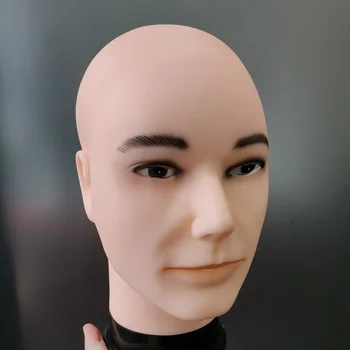 Перука-модел на манекен Главата Перука от пеноматериала Очила за коса Златар витрина Поставка за шапки Кафяво / бежово стойка за манекен, Модел на главата на манекена