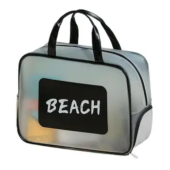 Плажна чанта-тоут, чанта за басейна, органайзер голям капацитет, пътна чанта с отделяне на влага и изсушаване за плажни спортове, плуване