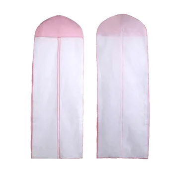 Прахоустойчив калъф за булчински рокли с дължина 180 см, с цип за затваряне от нетъкан текстил, чанта за съхранение костюм, защитен калъф за дрехи за гардероба