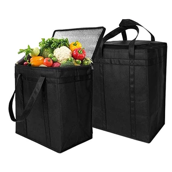Преносим термоизолированный бокс-хладилник Големи Туристически чанти за обяд Bento, на лагер на храна и напитки, Zip-пакет за пикник.