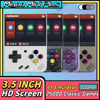 Преносима игрова конзола Miyoo Mini Plus, 25000 игри, 17 Емулатори, детска преносима игрова конзола, детска игрална машина в ретро стил