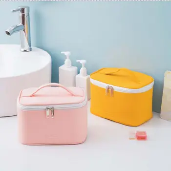 Преносими, козметични чанти Macaron Color голям капацитет за съхранение с цип, косметичка-органайзер, чанта за съхранение на тоалетни принадлежности.