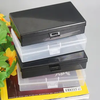 Прозрачна пластмасова кутия за съхранение на дребни детайли, бижута, кутии за заколок, Празна кутия за съхранение вкъщи, Органайзер за грим, Квадратен калъф за работния плот