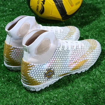 Професионални футболни обувки унисекс с дълги шипове, футболни обувки на щиколотке, улични билкови футболни обувки, футболни обувки на Европейския размер 35-46