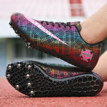 Размер 34-46 Мъжки футболни Обувки За състезания по лека атлетика, Обувки за Спринт, Маратонки За Бягане, с Къси Бодли, Тренировочная Състезателна Спортни обувки