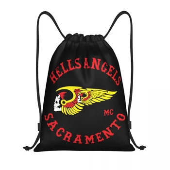 Раница с логото на Hells Angels World на съвсем малък, спортна спортна чанта за мъже и жени, Тренировъчен раница за Мотоклуба