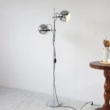 Ретро скандинавски под лампа Средновековна хол атомен led лампиона Италианска спалня кабинет хромирана лампа Баухаус