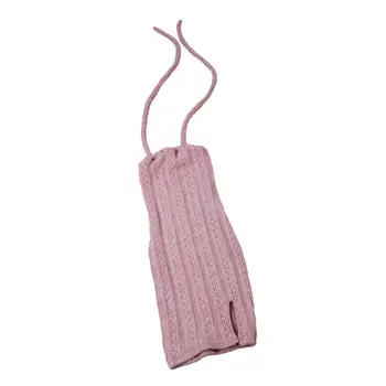 Рокля за кукла BJD Рокля-пуловер на спагети презрамки ръчно изработени от мека тъкан за момичетата-кукли