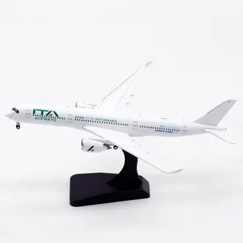Самолет на гражданската авиация на Alitalia A350-900 Модел от сплав и пластмаса в мащаб 1: 400, монолитен под налягане колекция от играчки и подаръци, демо дисплея