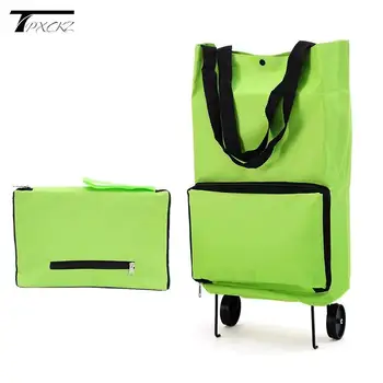 Сгъваема кошница за пазаруване, чанта за количка на колела, Портативен Сгъваем органайзер за многократна употреба за пазаруване, чанта за зеленчуци
