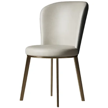 Скандинавски Луксозен стол за хранене С мека кожена облегалка, Модерен стол за ресторант, умивалник, Златния стол за трапезария, Мебели за дома Cadeira