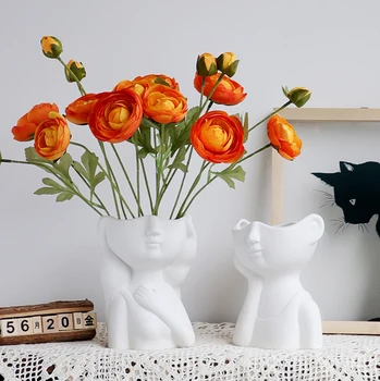 Скъпа ваза, за момчета и момичета, керамични гидропонная ваза, украса от сухи цветя, цветя договореност, начало декор, десктоп художествена украса.