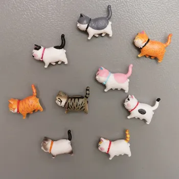 Сладък магнит за хладилник серия 3D cat Декорация на дома, креативен подарък Стикер за хладилник с животни