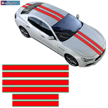Стикер На Предния Капак На Автомобила Италия Линия На Предния Капак На Каросерията Стикер На Покрива И Задния Багажник За Maserati Ghibli 2014-On Accessoies