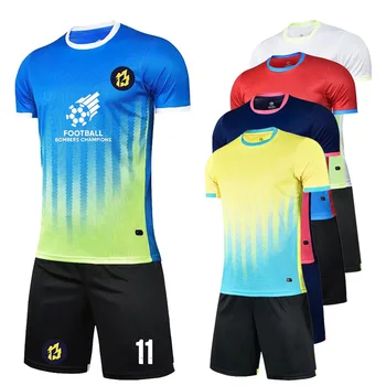 Сублимационный празен комплект футболни тениски за мъже, жени, деца, Новата тренировочная футболна форма с модерен принтом, дрехи с къс ръкав